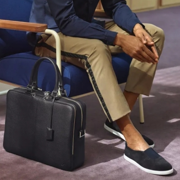 Want Les Essentiels Blue Suede Tesla Loafers main image 5